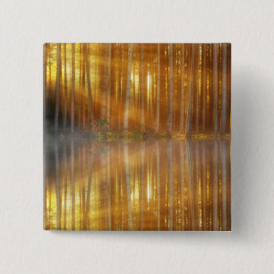 Misty Forest Scene 2 Inch Square Button