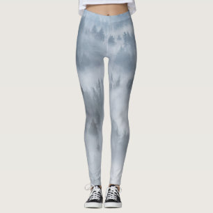 Misty Forest Scene Leggings