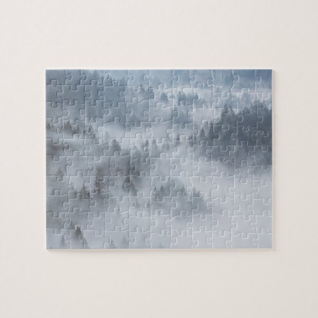 Misty Forest Valley Jigsaw Puzzle (Horizontal)