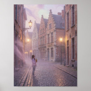 Misty Ghent Morning Reverie Street Poster