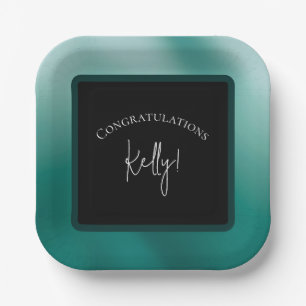 Misty Green Paper Plate