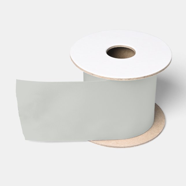 Misty Grey Green Solid Colour Satin Ribbon (Spool)