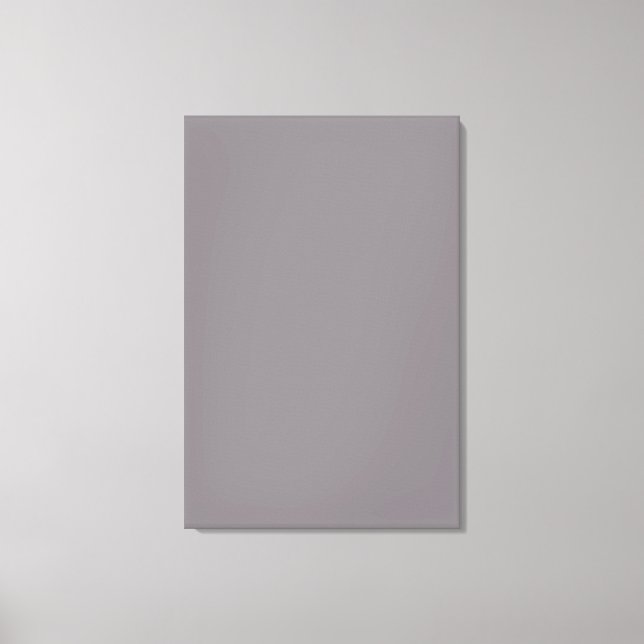 Misty Grey Grey Solid Trend Colour Background Canvas Print (Front)