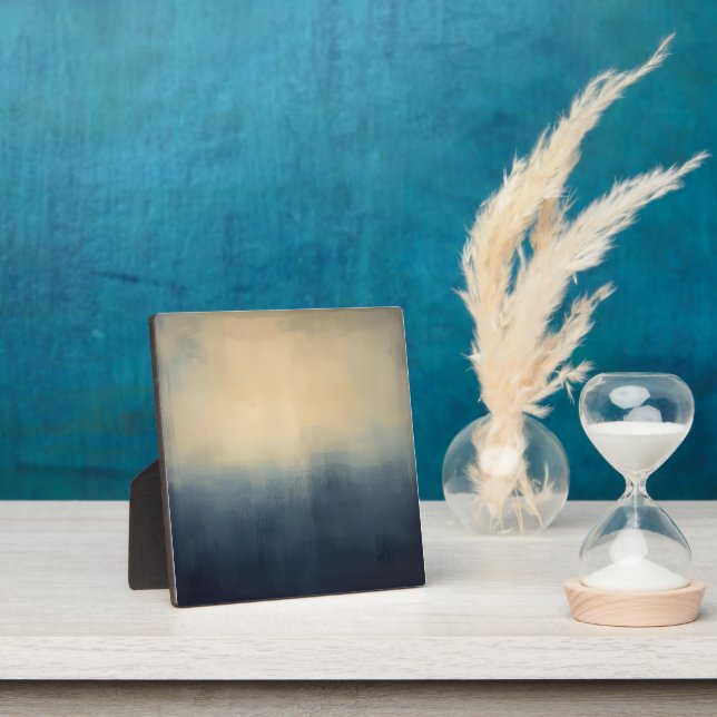 Misty Horizon – Abstract Gradient Cityscape Art Pr Plaque (Insitu)