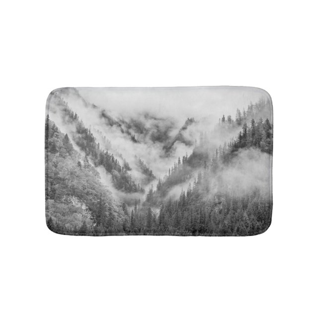 Misty Jiuzhaigou: UNESCO Heritage China. Bath Mat (Front)