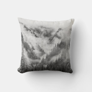Misty Jiuzhaigou: UNESCO Heritage China. Throw Pillow