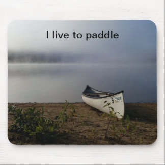 Misty Lake Canoe Mouse Pad