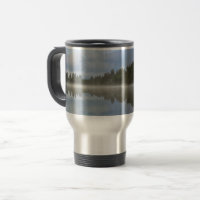 Misty Lake Trees Reflection Tranquil Nature Photo