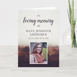 Misty Landscape - Photo - Funeral Program