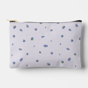 Misty Lavender Japanese Gentian Floral Pattern Accessory Pouch