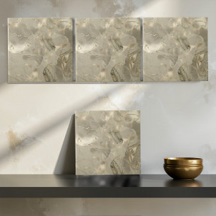 Misty Marble Abstract Pattern Med. Gold ID705b Tile