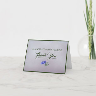 Misty Mauve et Green Carte de remerciements