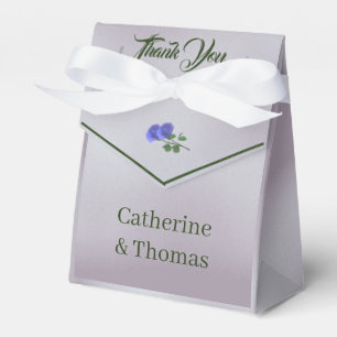 Misty Mauve & Green Favor Box