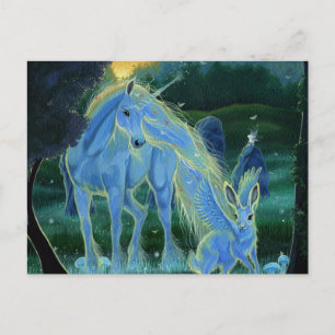 "Misty Midsummers Morning" Unicorn Postcard