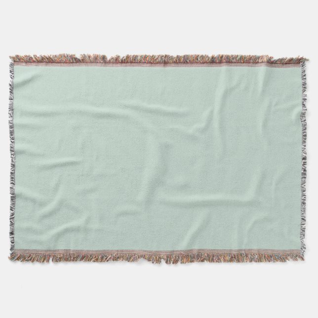 Misty Mint Solid Throw Blanket (Front)