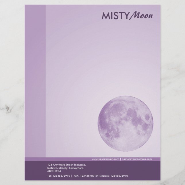 Misty Moon Violet Letterhead (Front)