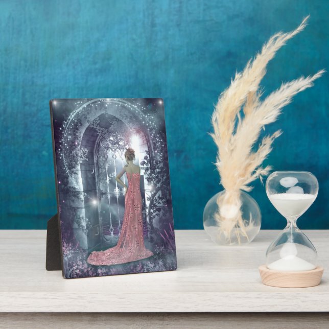 Misty moonlight night plaque (Side)