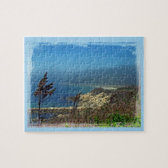 Misty Morning at Nobska Point - Cape Cod MA Jigsaw Puzzle (Horizontal)
