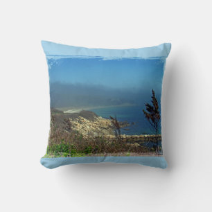 Misty Morning at Nobska Point - Cape Cod MA Throw Pillow