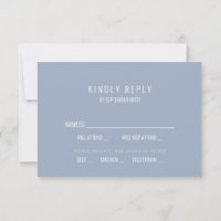 Misty Morning Blue Grey Nautical Anchor RSVP Invit