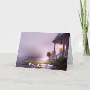Misty Morning Front Porch Customizable Sympathy  Card