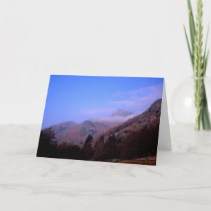Misty morning Langdale Pikes Cumbria England Thank You Card
