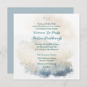 Misty Morning Meadow 2 Wedding Invitation