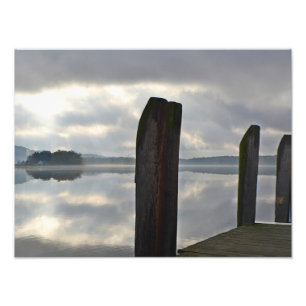 Misty Morning On Connecticut River Print