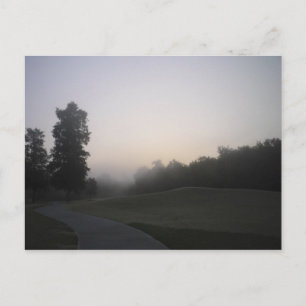 Misty Morning Path Postcard
