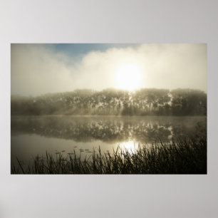 Misty morning poster
