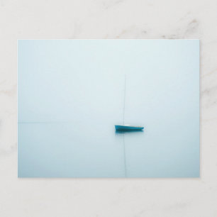 Misty morning sailboat, Cape Cod Postcard