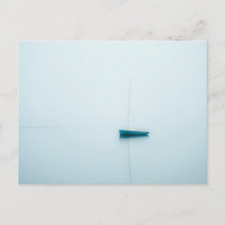Misty morning sailboat, Cape Cod Postcard
