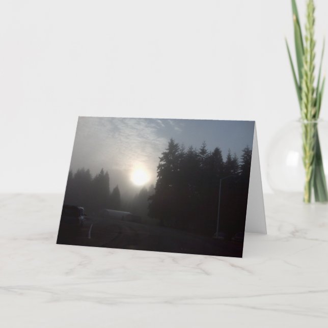 misty Morning sun #3 Card (Front)