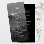 Misty Mountain Black Watercolor Wedding Program<br><div class="desc">Introducing the "Bradford" Wedding Invitation Collection, the epitome of simple, minimal, and elegant design. Your special day deserves nothing but the best, and our collection is crafted with a touch of luxury that will leave a lasting impression on your guests. The "Misty Mountain" Wedding Invitation Stationery Suite is the perfect...</div>