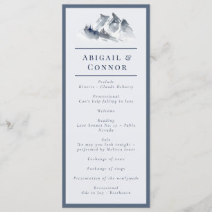 Misty Mountain Blue Grey White Elegant Program