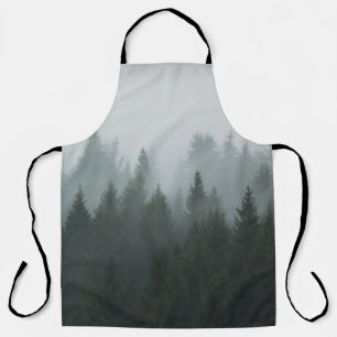 Misty Mountain Forest Autumn Fog Apron