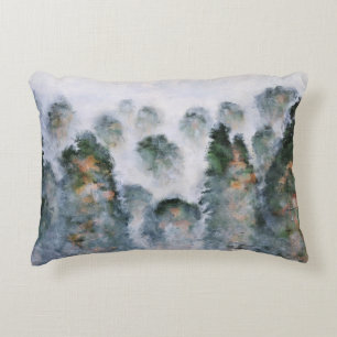 Misty Mountain Peaks Rocks Tranquillity Serenity G Accent Pillow