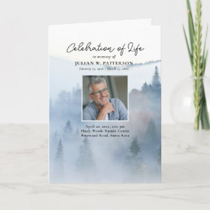 Misty Mountain Pines Downloadable Funeral Program