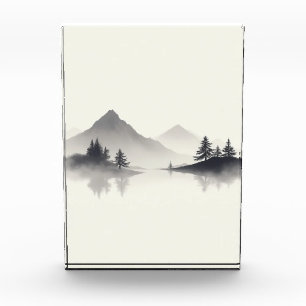 "Misty Mountain Reflections" Photo Block