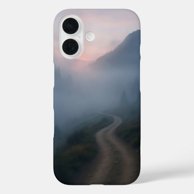 Misty mountain trail at dawn Case-Mate iPhone case (Back)