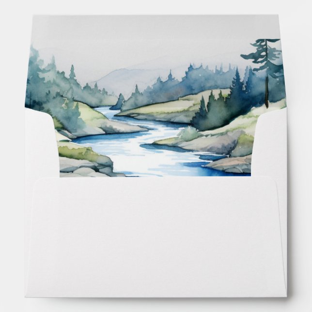 Misty Mountain Wedding Envelope (Back (Bottom))