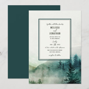 Misty Mountain Wedding Invitation