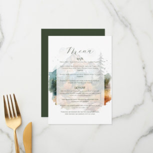 Misty Mountain Wedding Menu