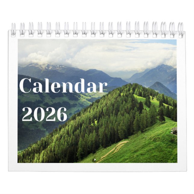 Misty Mountains 2026 Wall Calendar | Nature Fog  (Cover)