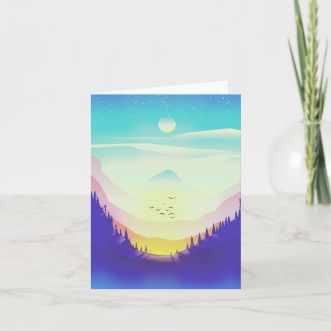 Misty Mountains Holiday Card (Front)