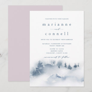 Misty Mountains III Faire-part de mariage informel