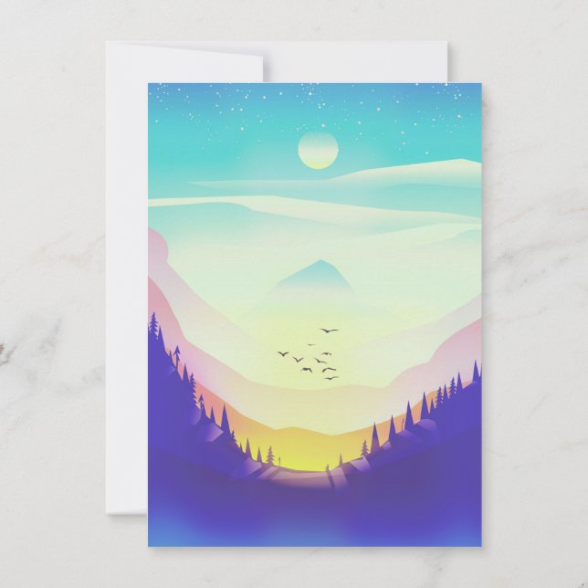 Misty Mountains Invitation (Back)