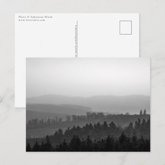 Misty Mountains Landscape Photo Postcard (Front/Back)