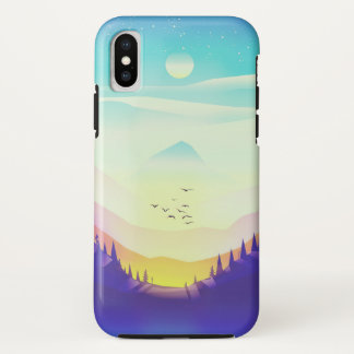 Misty Mountains Magical Mountain Range. iPhone XS Case
