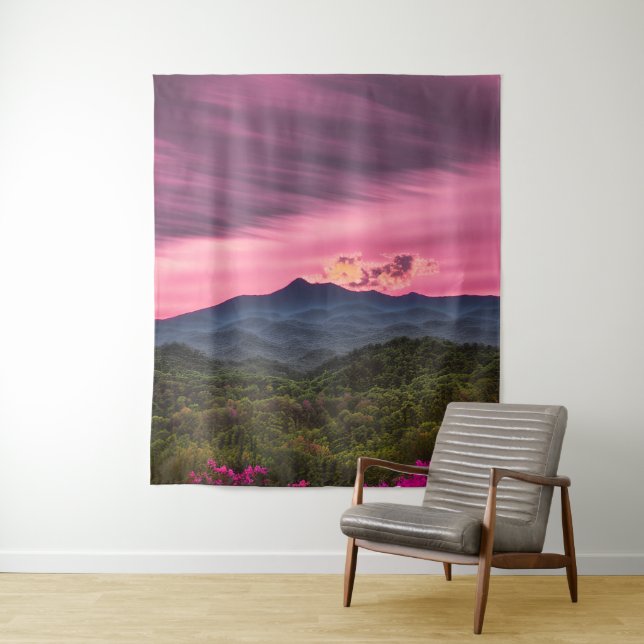 Misty mountaintop tapestry (In Situ)